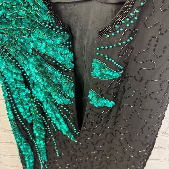 Vintage Alyce Designs Beaded Sequin Formal Gown Dress Size 8 - Picture 15 of 16